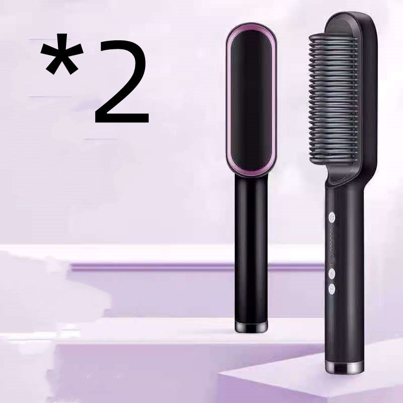 New 2 In 1 Hair Straightener Electric Hot Comb - BossAura