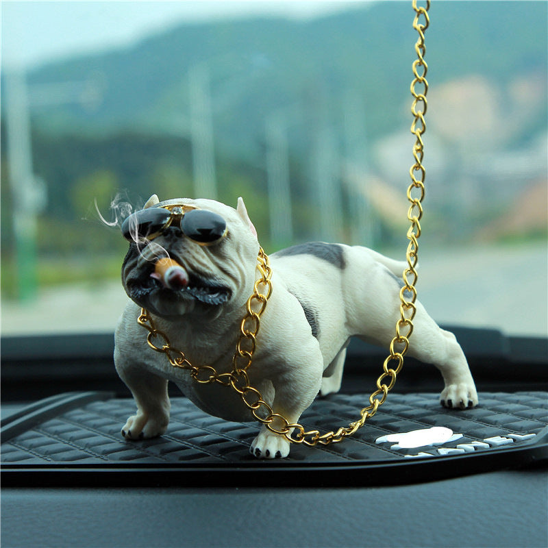 Swaggy Bull Dog Car Decoration - BossAura