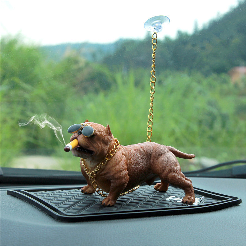Swaggy Bull Dog Car Decoration - BossAura