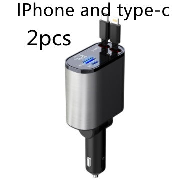 Metal Car Charger 100W Super Fast Charging Car Cigarette Lighter USB And TYPE-C Adapter - BossAura