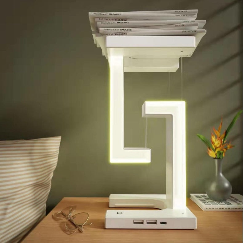 Creative Smartphone Wireless Charging Suspension Table Lamp Balance Lamp Floating For Home Bedroom - BossAura