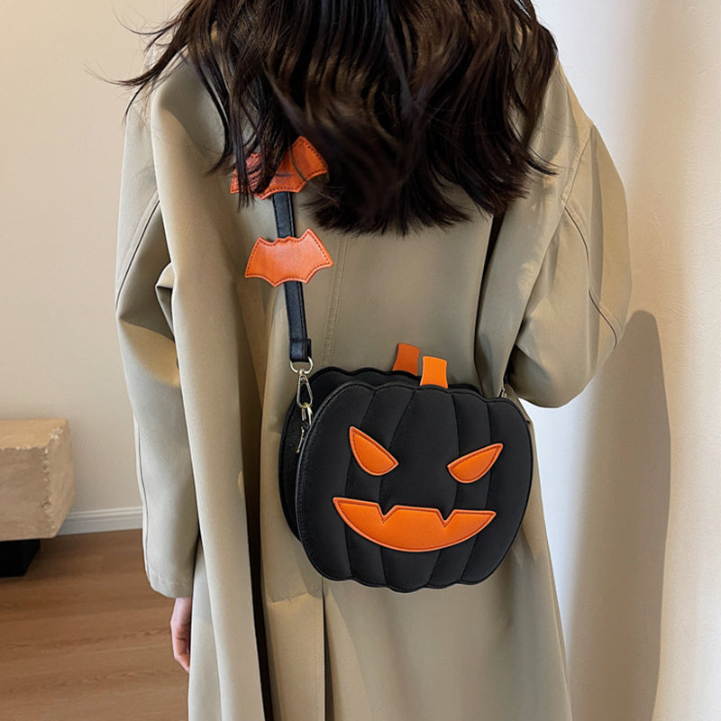 Funny Pumpkin Cartoon Shoulder Crossbody Bag - BossAura