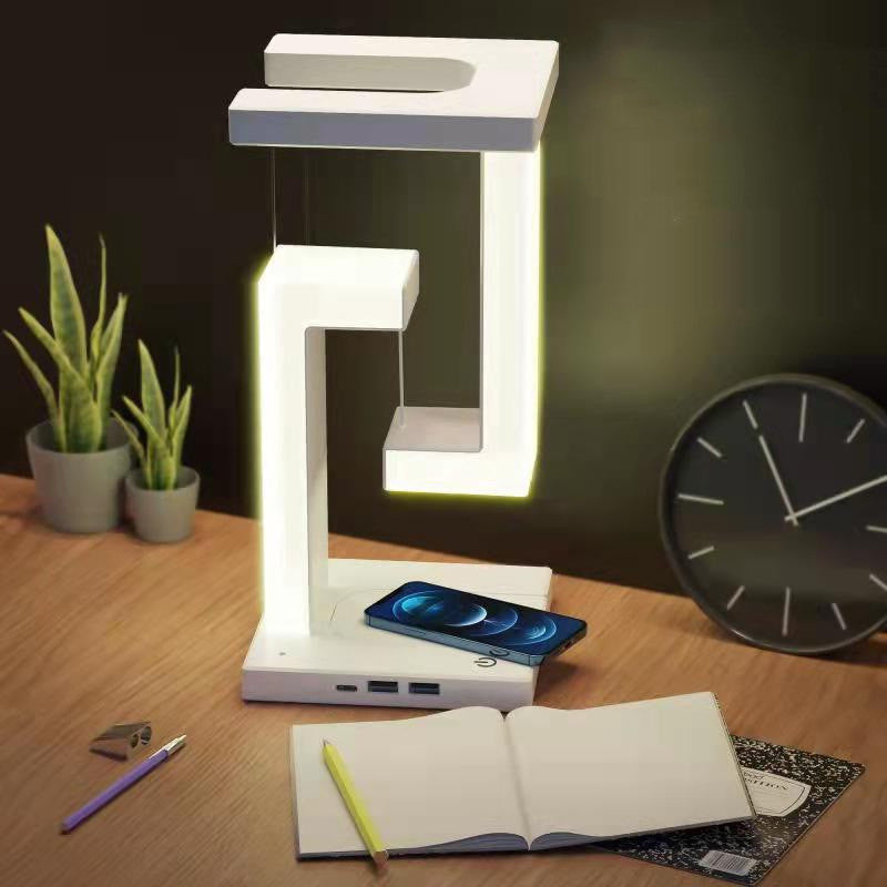 Creative Smartphone Wireless Charging Suspension Table Lamp Balance Lamp Floating For Home Bedroom - BossAura