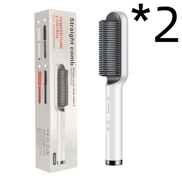 New 2 In 1 Hair Straightener Electric Hot Comb - BossAura