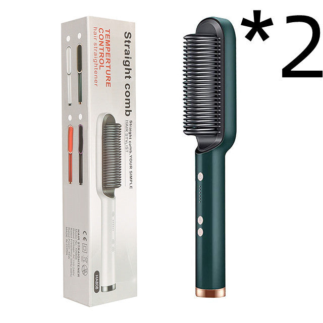 New 2 In 1 Hair Straightener Electric Hot Comb - BossAura