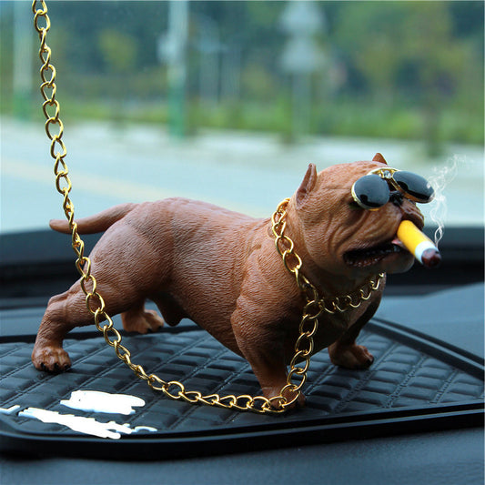 Swaggy Bull Dog Car Decoration