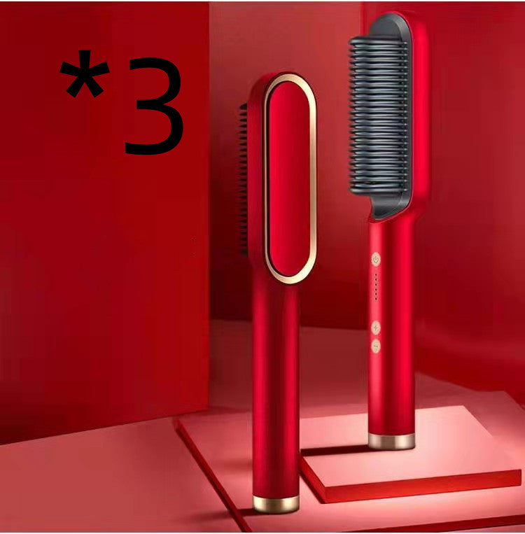 New 2 In 1 Hair Straightener Electric Hot Comb - BossAura