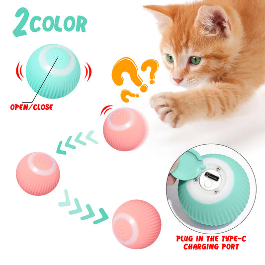 Cat Gravity Intelligent Rolling Ball Tease Toy Pet Automatic Rotating Ball - BossAura