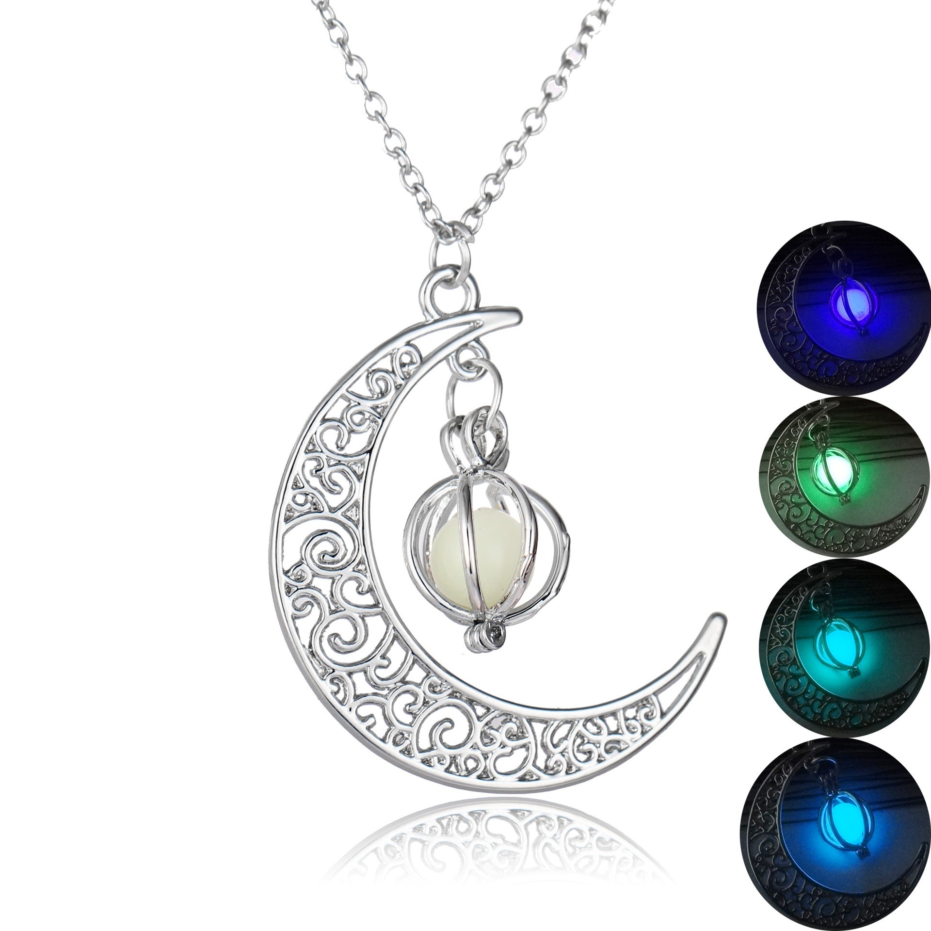 Moon Natural Glowing Stone Healing Necklace - BossAura